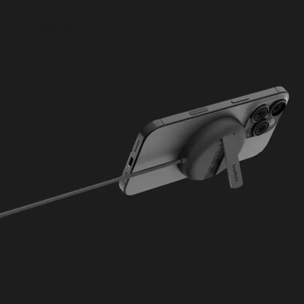 Безпровідна зарядка Belkin UltraCharge Magnetic Kickstand 15Вт (Black)