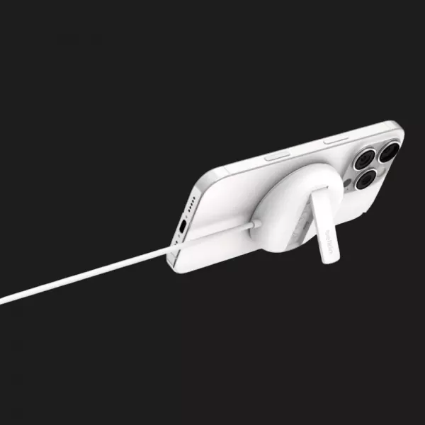 Безпровідна зарядка Belkin UltraCharge Magnetic Kickstand 15Вт (White)