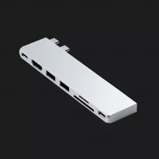 Satechi Aluminum USB-C Pro Hub Slim Adapter (ST-HUCPHSS) (Silver)