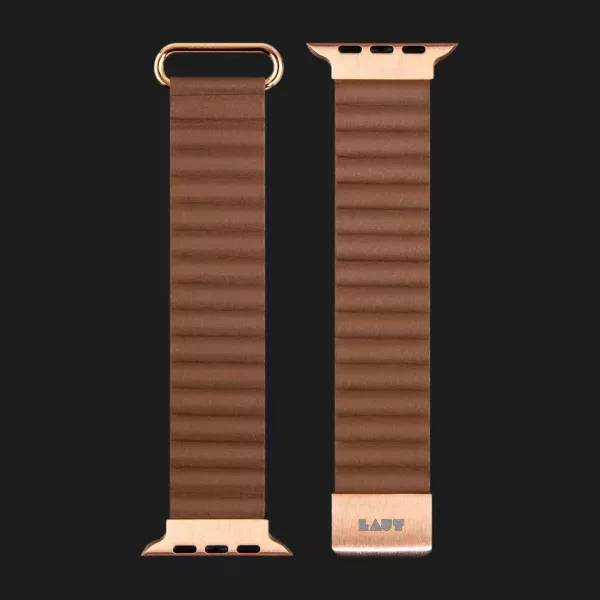 Ремінець LAUT Novi Luxe для Apple Watch 44/45/46/49mm (Sepia Brown)