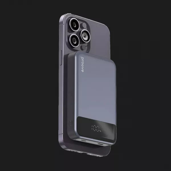 Power Bank Proove Hoodman Magnetic 20 W 10000 mAh (Gray)