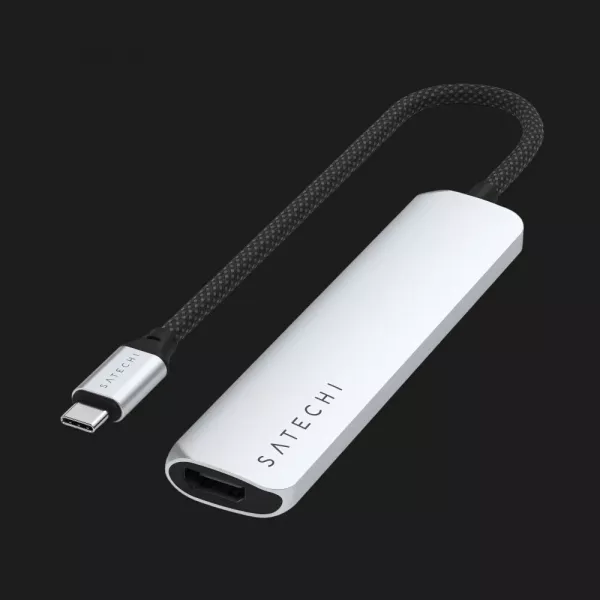 Адаптер Satechi 6-in-1 USB-C Slim Multiport Adapter 4K (Silver)