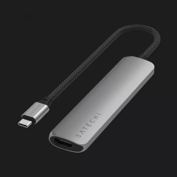 Адаптер Satechi 6-in-1 USB-C Slim Multiport Adapter 4K (Space Gray)