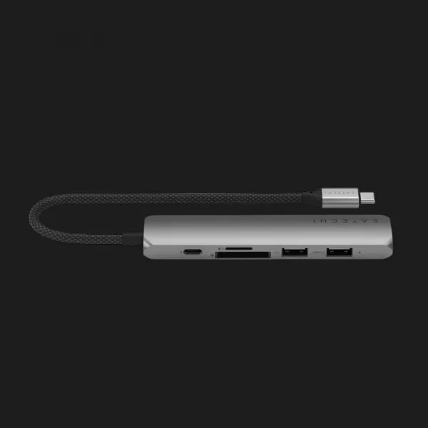 Адаптер Satechi 6-in-1 USB-C Slim Multiport Adapter 4K (Space Gray)