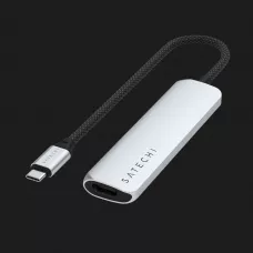 Адаптер Satechi 4-in-1 USB-C Slim Multiport Adapter 4K (Silver)