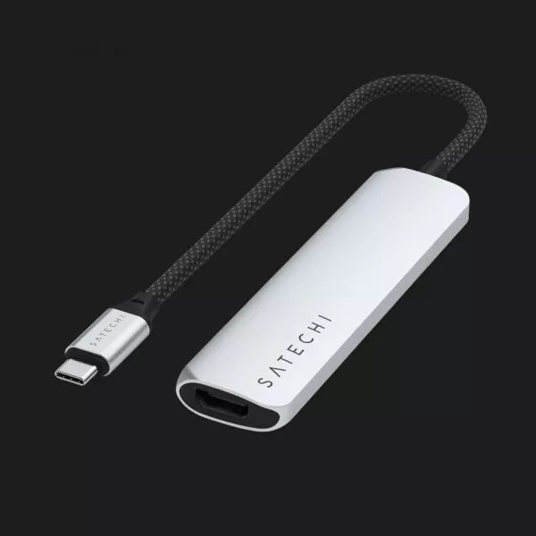Адаптер Satechi 4-in-1 USB-C Slim Multiport Adapter 4K (Silver)