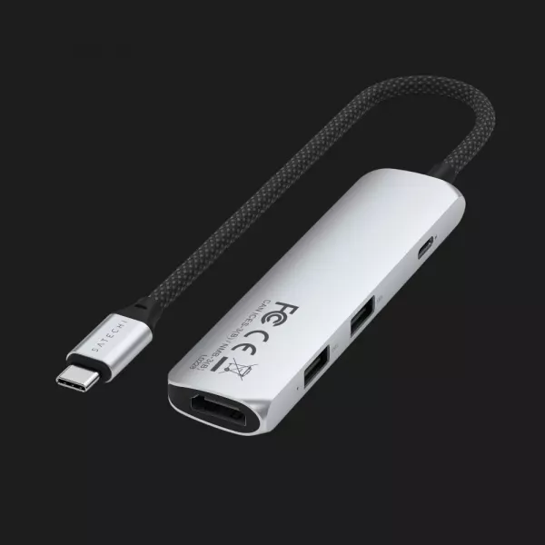 Адаптер Satechi 4-in-1 USB-C Slim Multiport Adapter 4K (Silver)