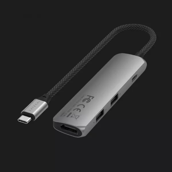 Адаптер Satechi 4-in-1 USB-C Slim Multiport Adapter 4K (Space Gray)