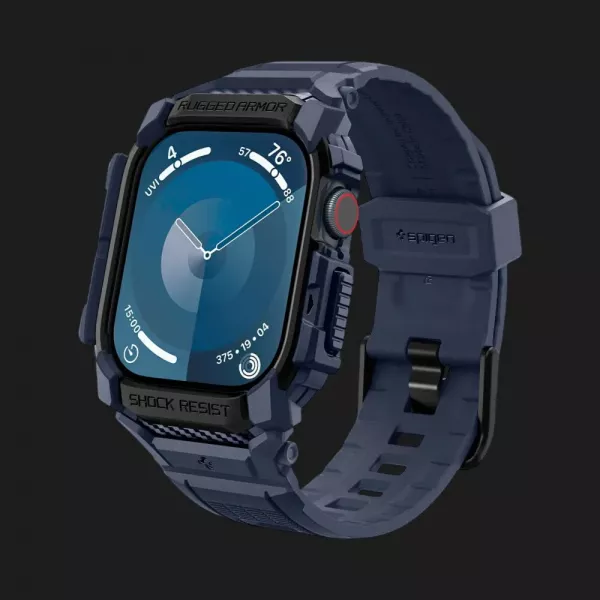 Чохол-ремінець Spigen Rugged Armor Pro для Apple Watch 46mm 2024 (Navy Blue)