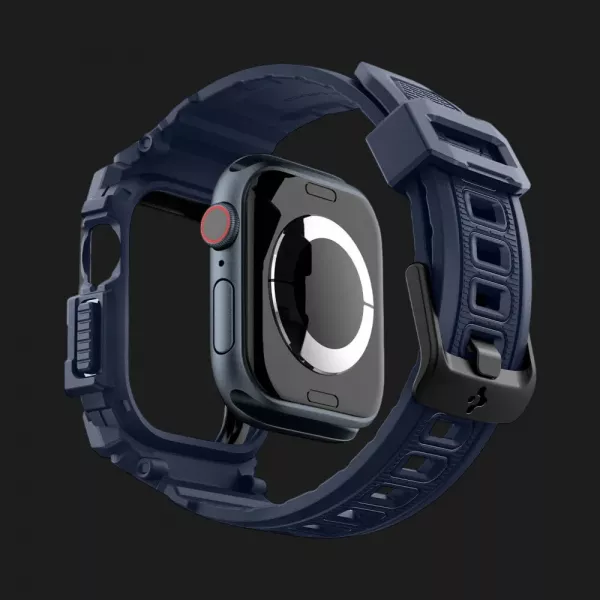 Чохол-ремінець Spigen Rugged Armor Pro для Apple Watch 46mm 2024 (Navy Blue)