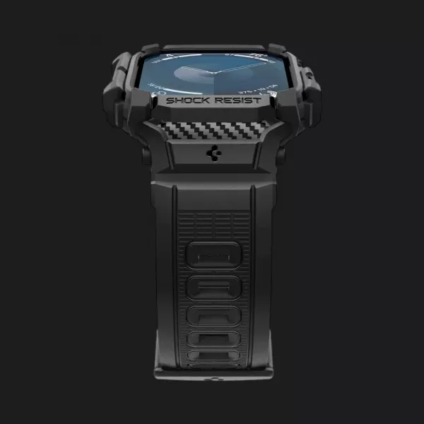 Чохол-ремінець Spigen Rugged Armor Pro для Apple Watch 46mm 2024 (Matte Black)