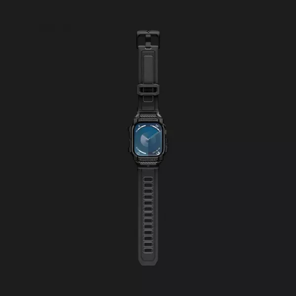 Чохол-ремінець Spigen Rugged Armor Pro для Apple Watch 46mm 2024 (Matte Black)