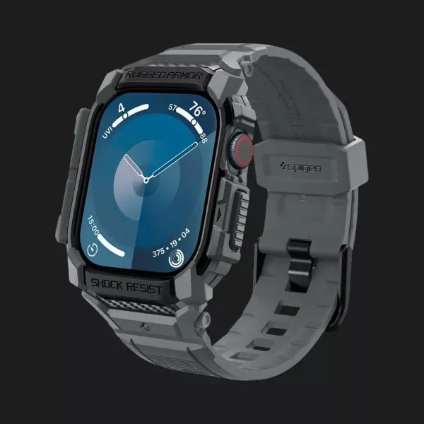 Чохол-ремінець Spigen Rugged Armor Pro для Apple Watch 46mm 2024 (Dark Gray)