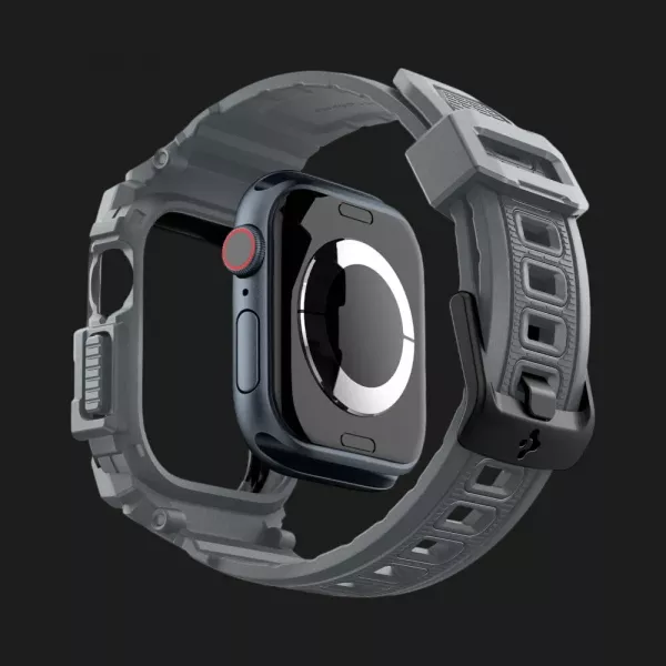 Чохол-ремінець Spigen Rugged Armor Pro для Apple Watch 46mm 2024 (Dark Gray)
