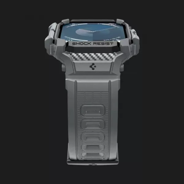 Чохол-ремінець Spigen Rugged Armor Pro для Apple Watch 46mm 2024 (Dark Gray)