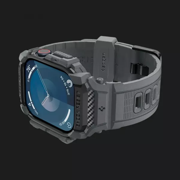 Чохол-ремінець Spigen Rugged Armor Pro для Apple Watch 46mm 2024 (Dark Gray)