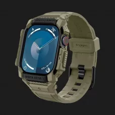 Чохол-ремінець Spigen Rugged Armor Pro для Apple Watch 46mm 2024 (Vintage Khaki)