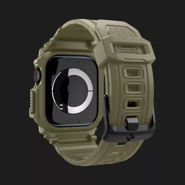 Чохол-ремінець Spigen Rugged Armor Pro для Apple Watch 46mm 2024 (Vintage Khaki)