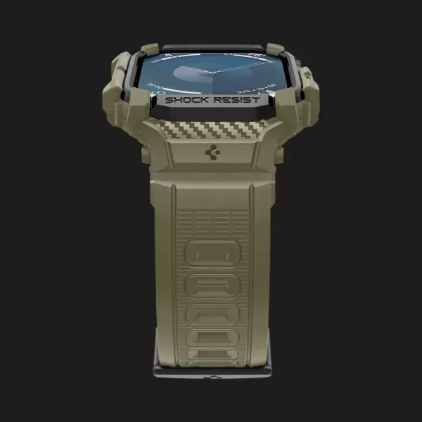 Чохол-ремінець Spigen Rugged Armor Pro для Apple Watch 46mm 2024 (Vintage Khaki)