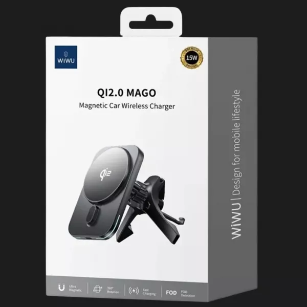 Автотримач WIWU CH-323 Qi2 MAGO Wireless Charger 15W (Black)