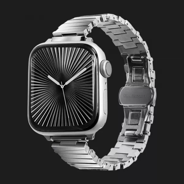 Ремінець LAUT LINKS MARCH для Apple Watch 44/45/46/49mm (Silver)