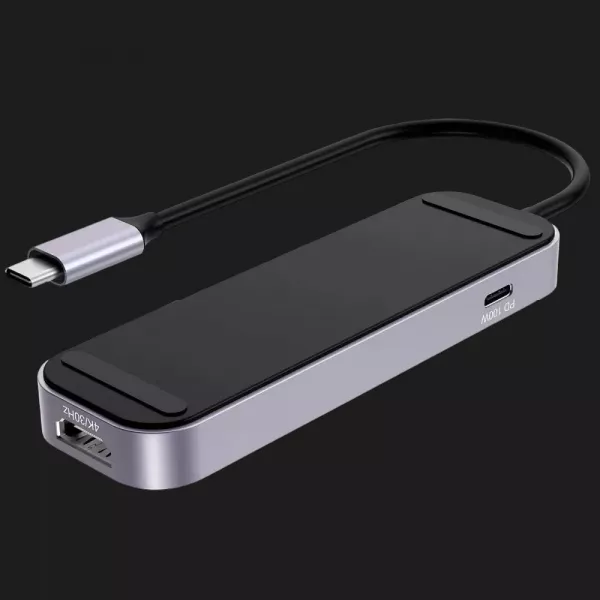 Адаптер Proove Shadow (2*USB3.0 + Type-C + PD100W + HDMI) (Dark Gray)
