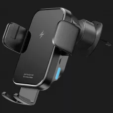 Автомобільний тримач з бездротовим зарядним пристроєм Proove Triple Clamp Pro 15W (Metal Gray)