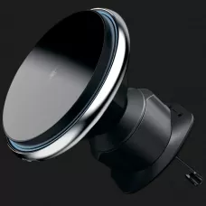 Автомобільний тримач з бездротовим зарядним пристроєм Proove Light Circle 15W (Black)