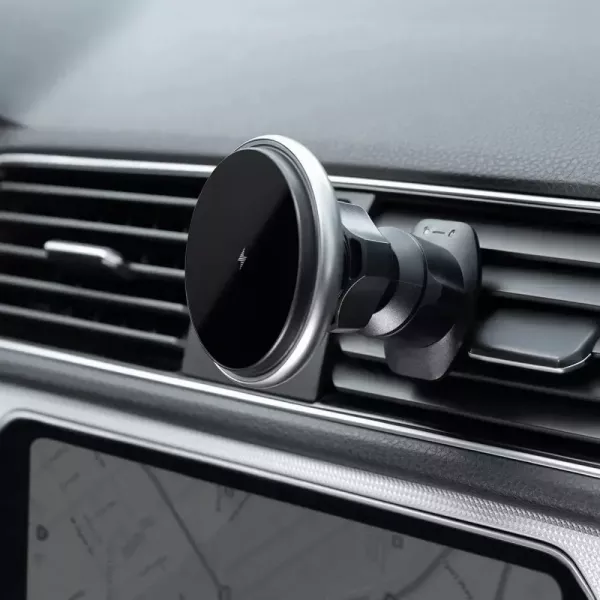 Автомобільний тримач з бездротовим зарядним пристроєм Proove Light Circle 15W (Black)