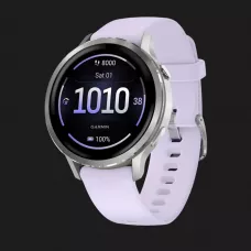 Garmin Venu 4 41mm Silver with Periwinkle Silicone Band