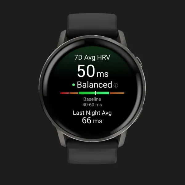 Garmin Venu 4 45mm Slate with Black Silicone Band