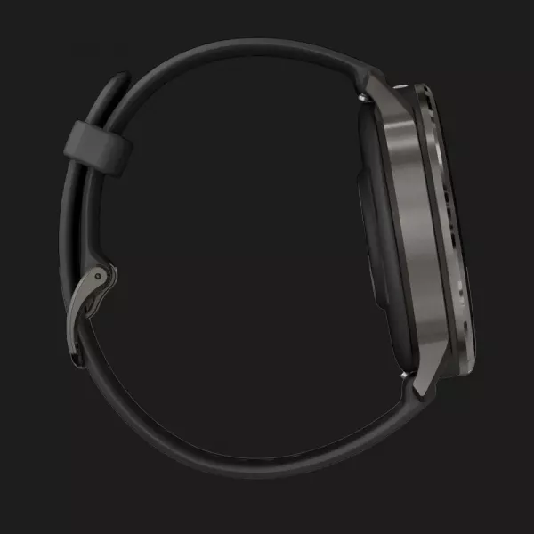 Garmin Venu 4 45mm Slate with Black Silicone Band