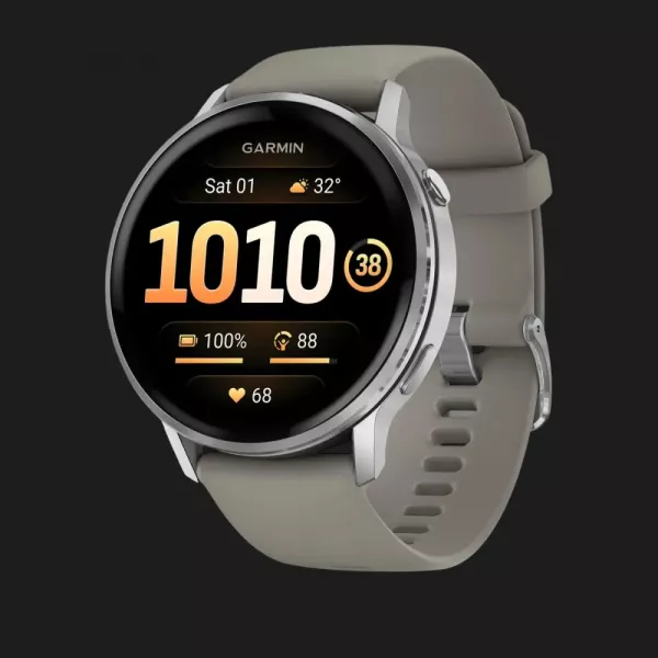 Garmin Venu 4 45mm Silver with Silver Gray Silicone Band