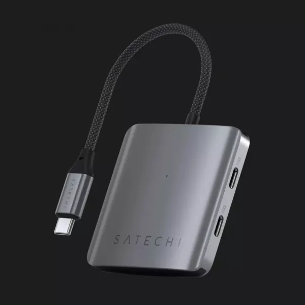 Адаптер Satechi 4-Port USB-C Hub with PD (Space Gray)