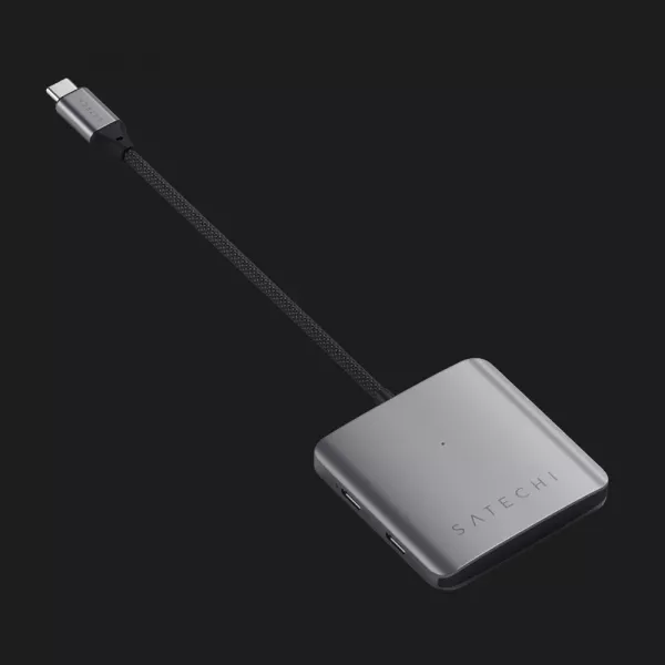 Адаптер Satechi 4-Port USB-C Hub with PD (Space Gray)
