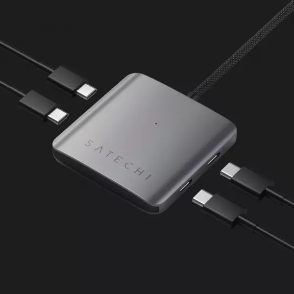 Адаптер Satechi 4-Port USB-C Hub with PD (Space Gray)