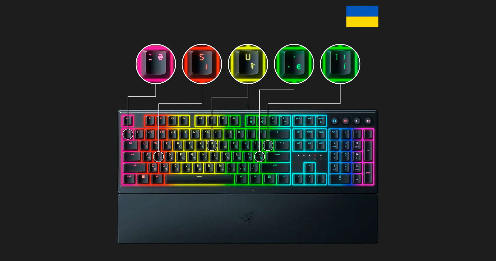 Клавіатура RAZER Ornata V3 UKR (RZ03-04462100-R371) (Standard)