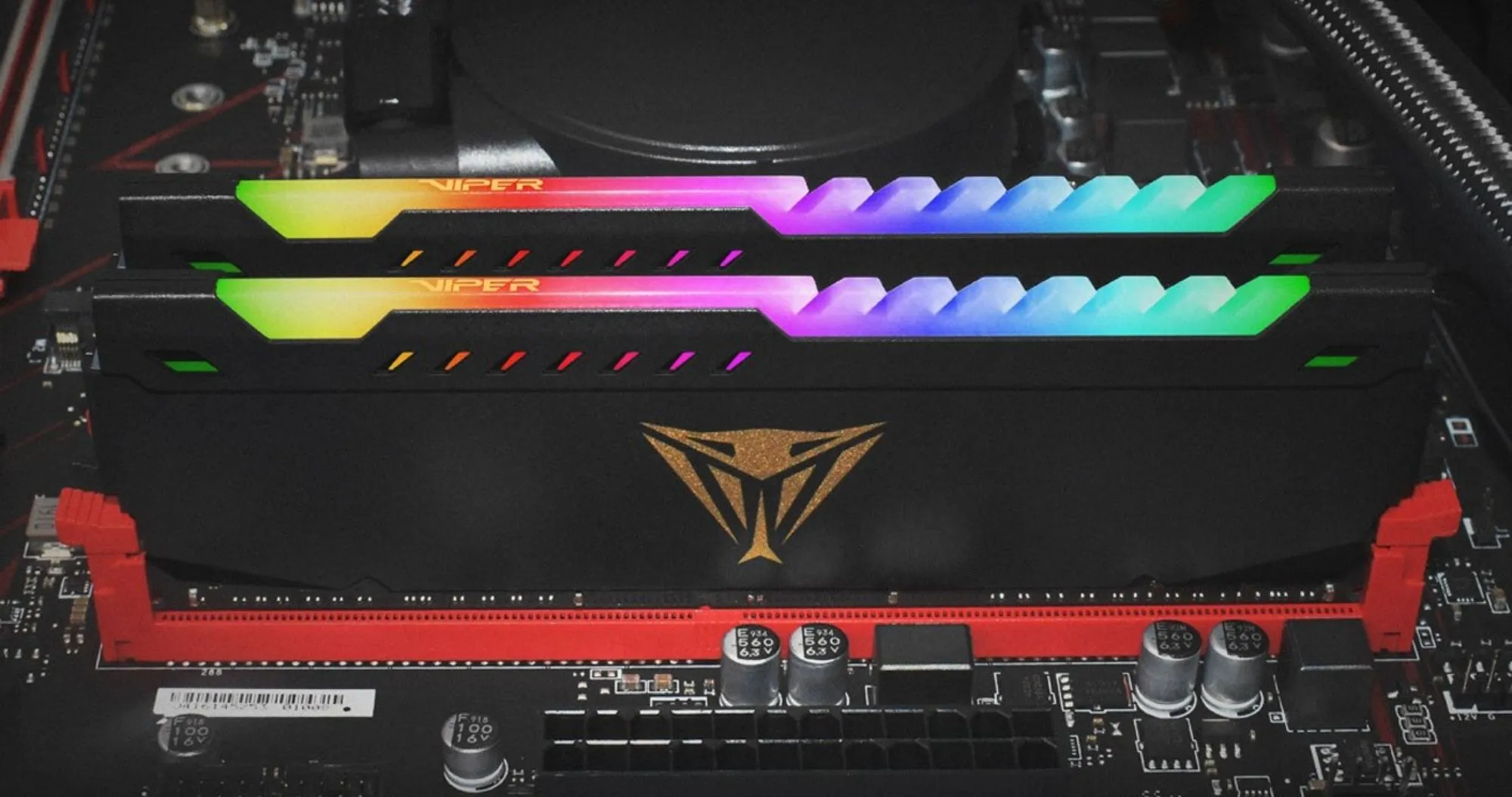 Оперативна памʼять Patriot Viper Steel RGB Black DDR4 64GB 2x32GB 3200MHz (PVSR464G320C8K)