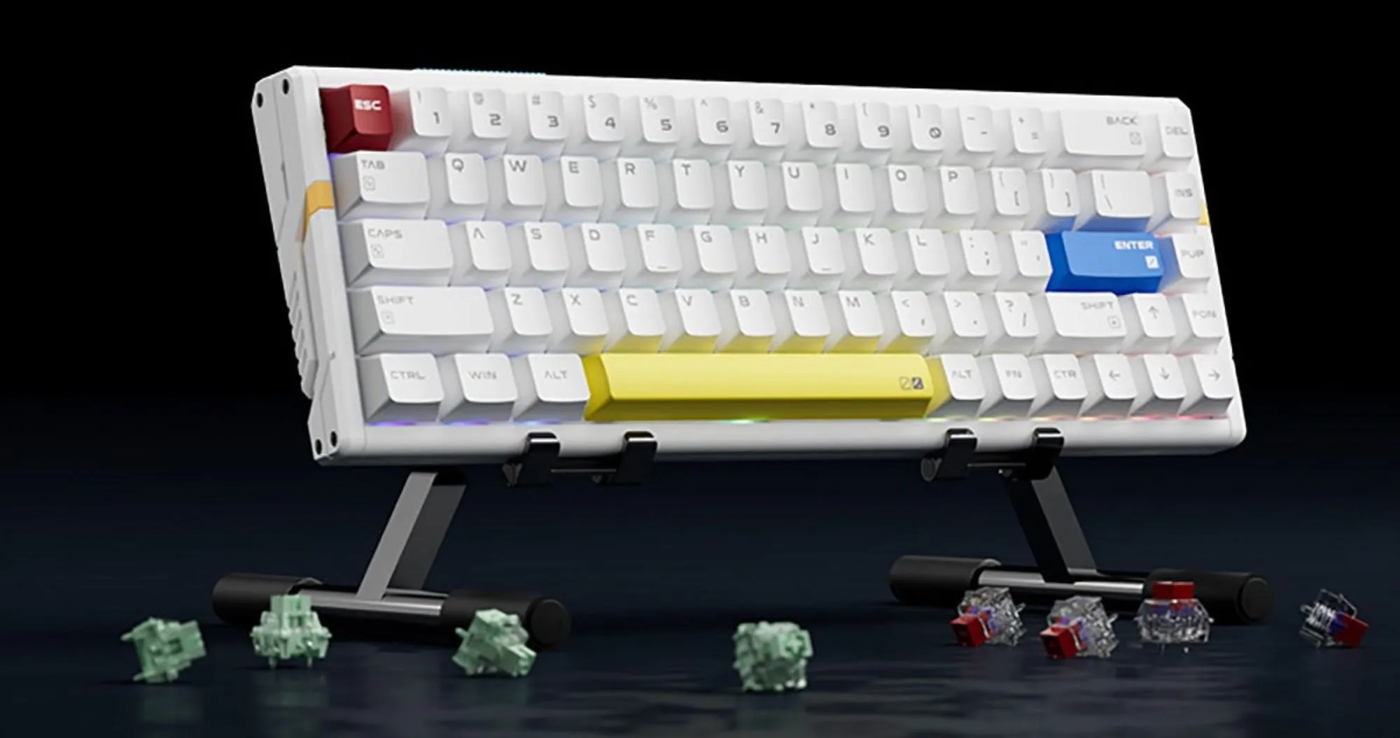 Ігрова клавіатура ATK RS6 Ultra Aluminum Hall Effect ENG (White Shadow) Warrior (UA)
