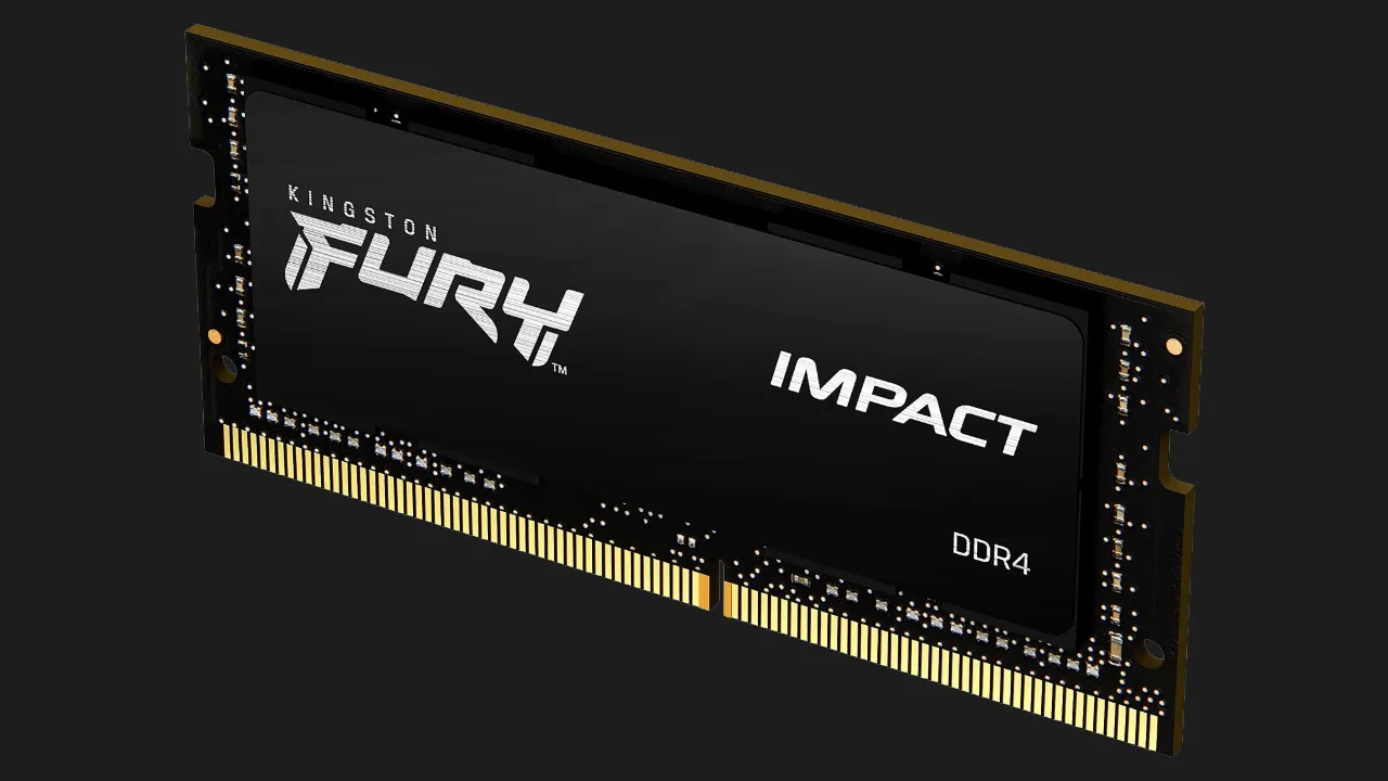 Оперативна памʼять Kingston Fury Impact SO-DIMM DDR4 16GB 1x16GB 3200MHz (KF432S20IB/16)