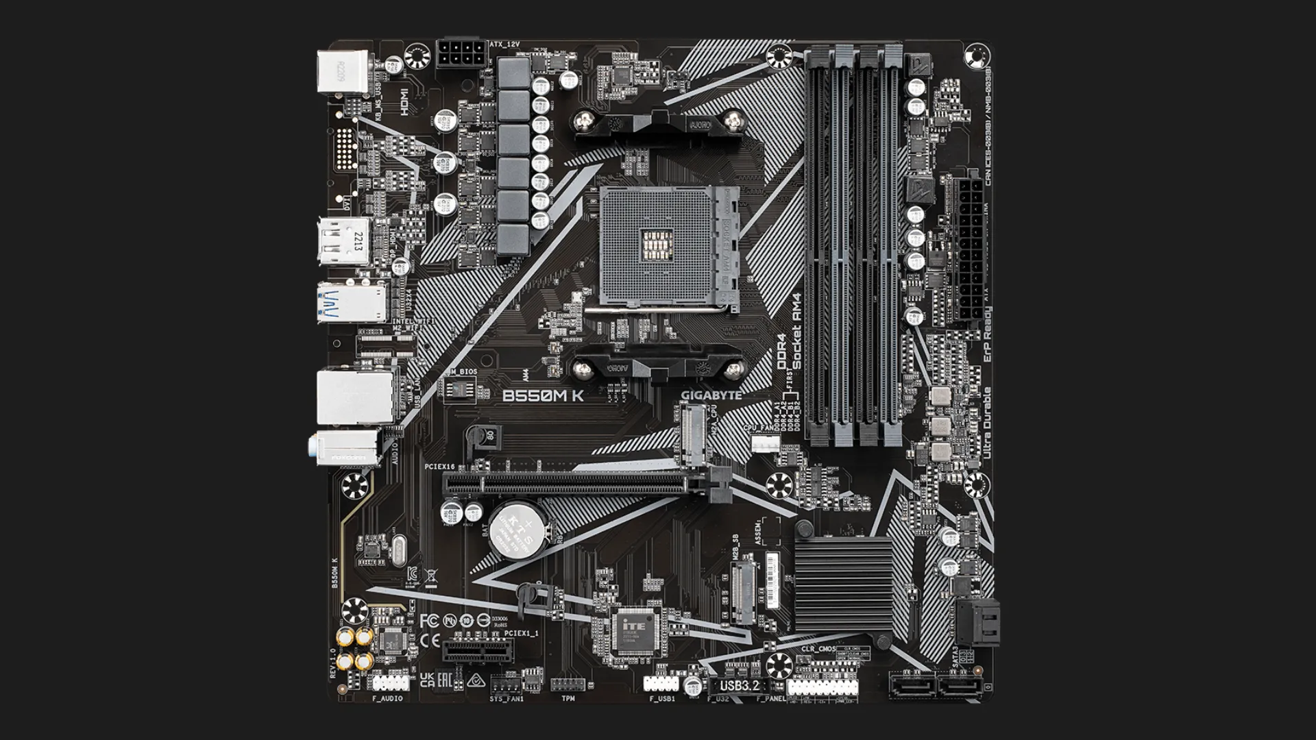 Материнська плата GIGABYTE B550M K (B550M K)