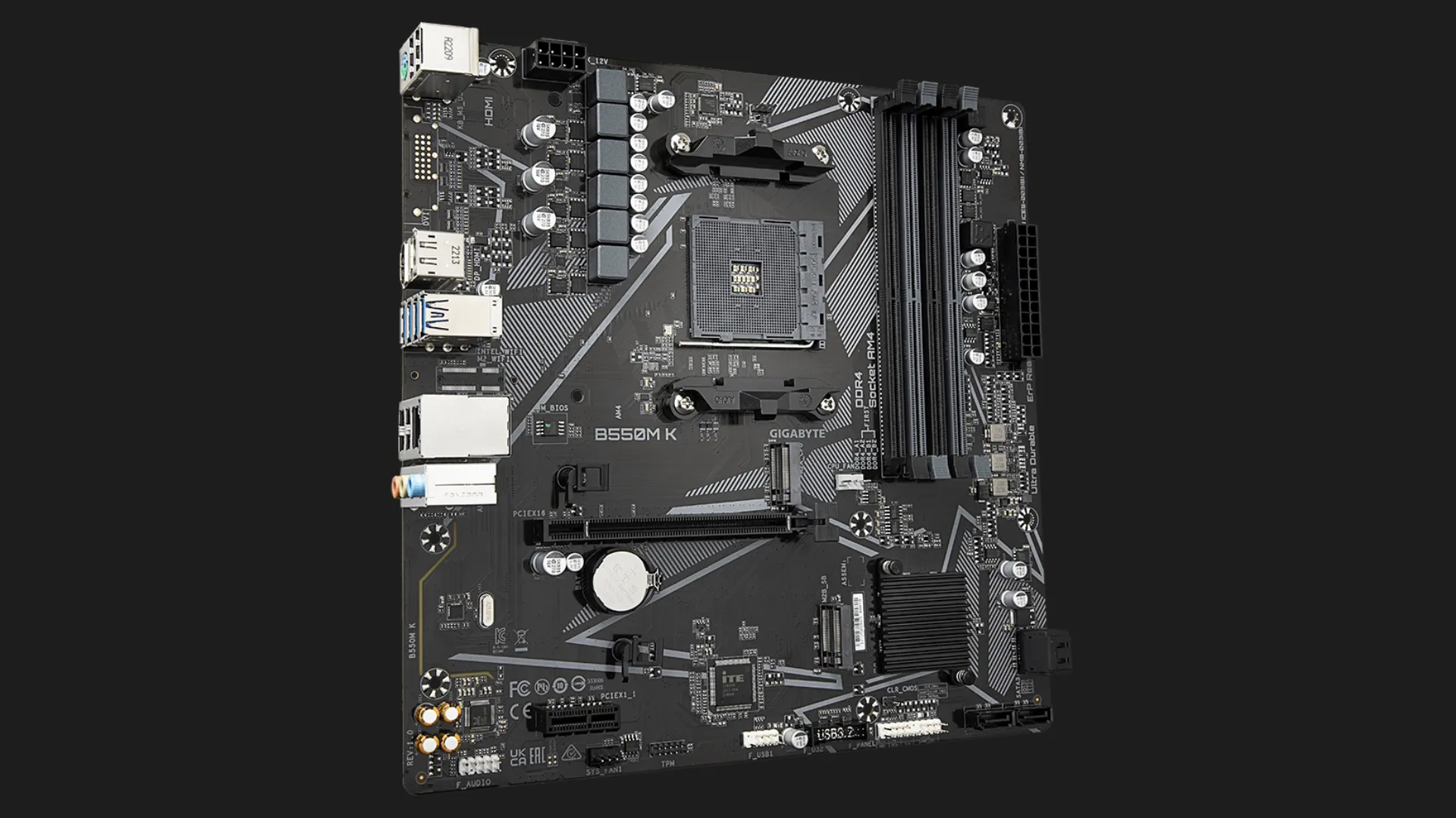 Материнська плата GIGABYTE B550M K (B550M K)