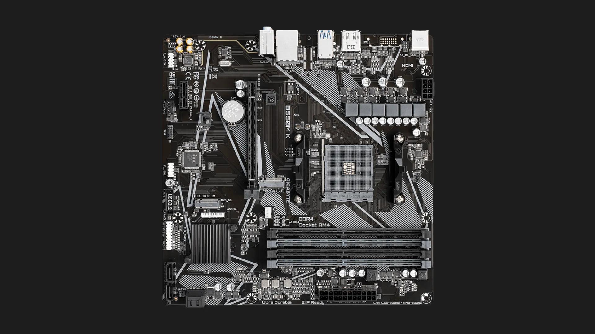 Материнська плата GIGABYTE B550M K (B550M K)