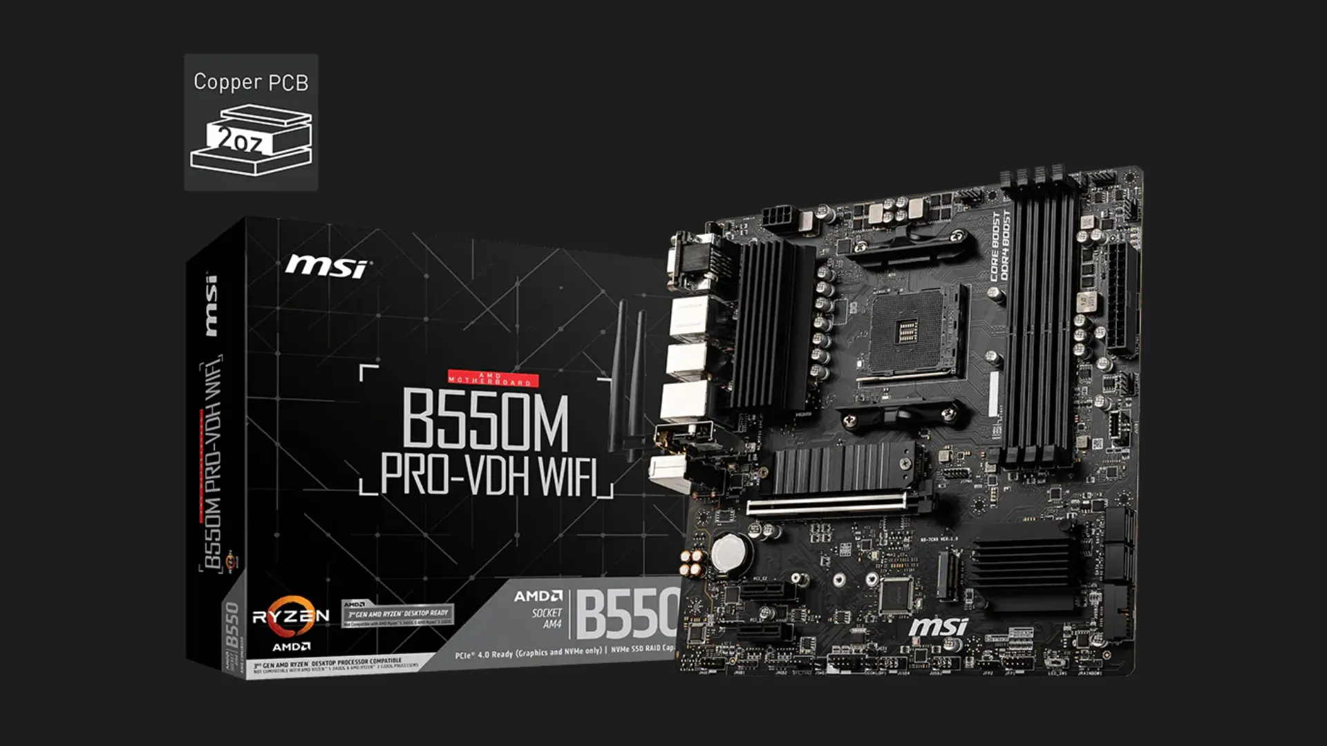 Материнська плата MSI B550M PRO-VDH WIFI (B550M PRO-VDH WIFI)