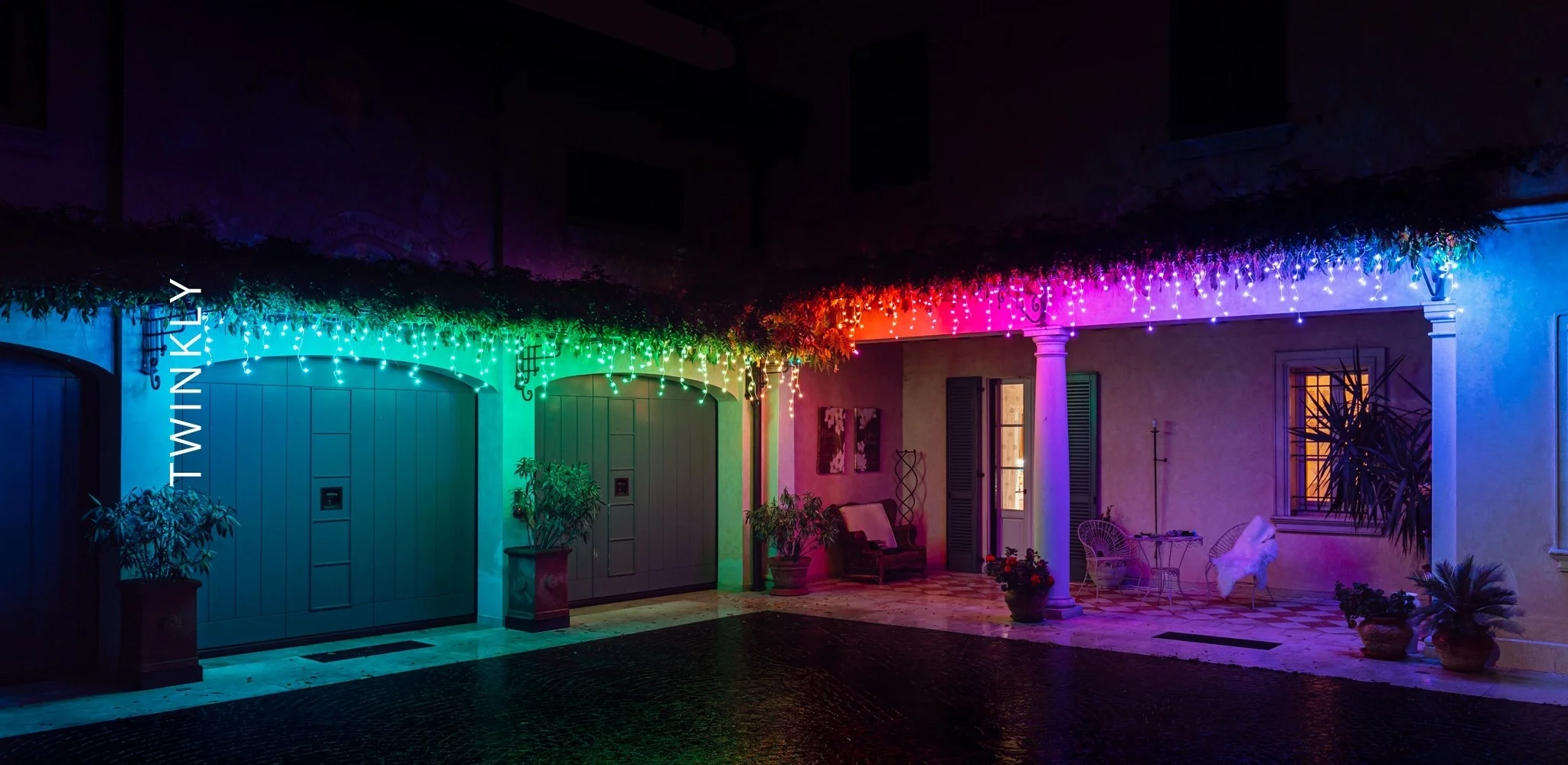 Гірлянда Smart LED Twinkly Icicle RGB 190, Gen II, IP44, довжина 5м, кабель прозорий