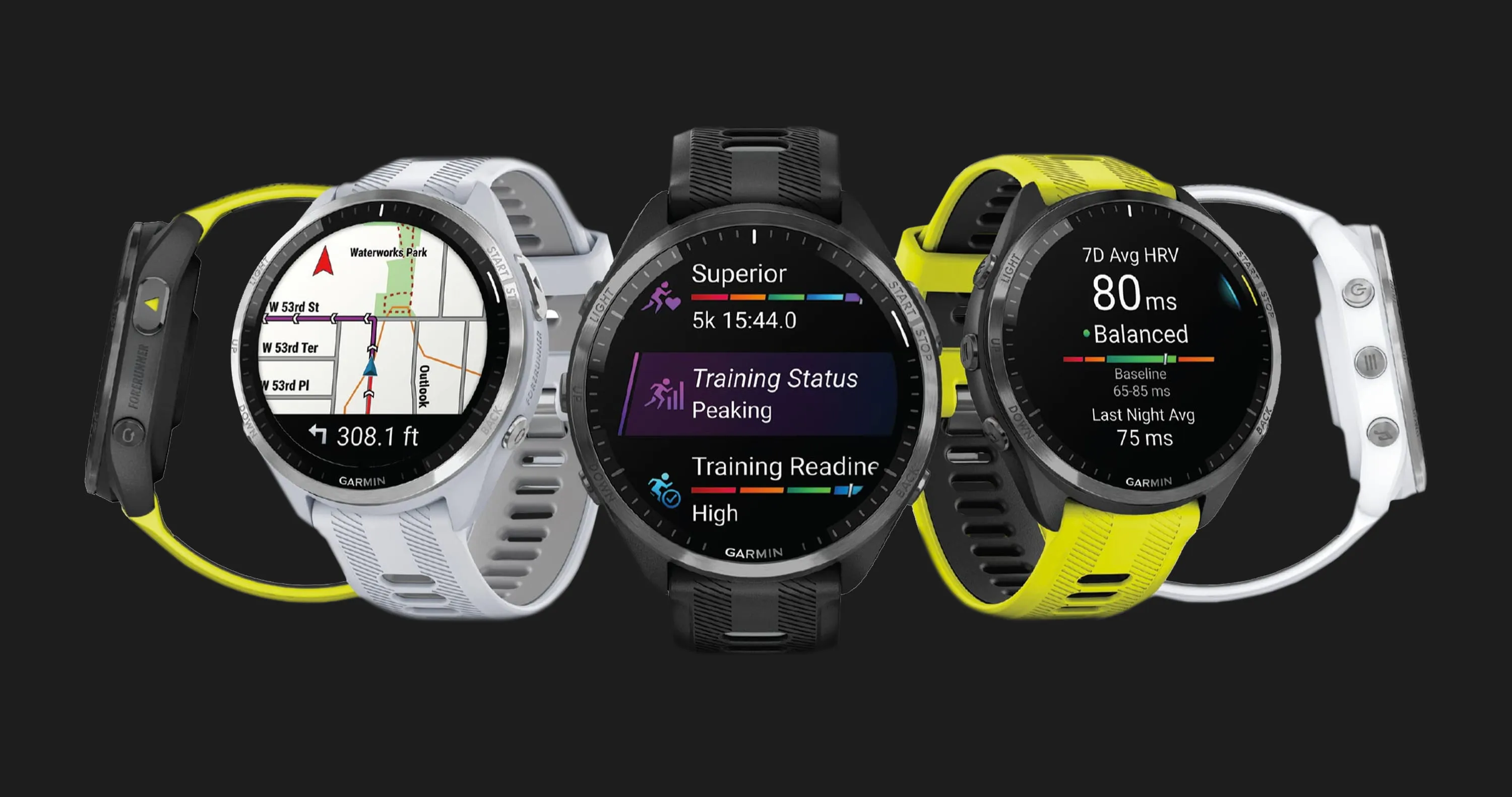 Garmin Forerunner 965 Titanium Bezel, Whitestone Case