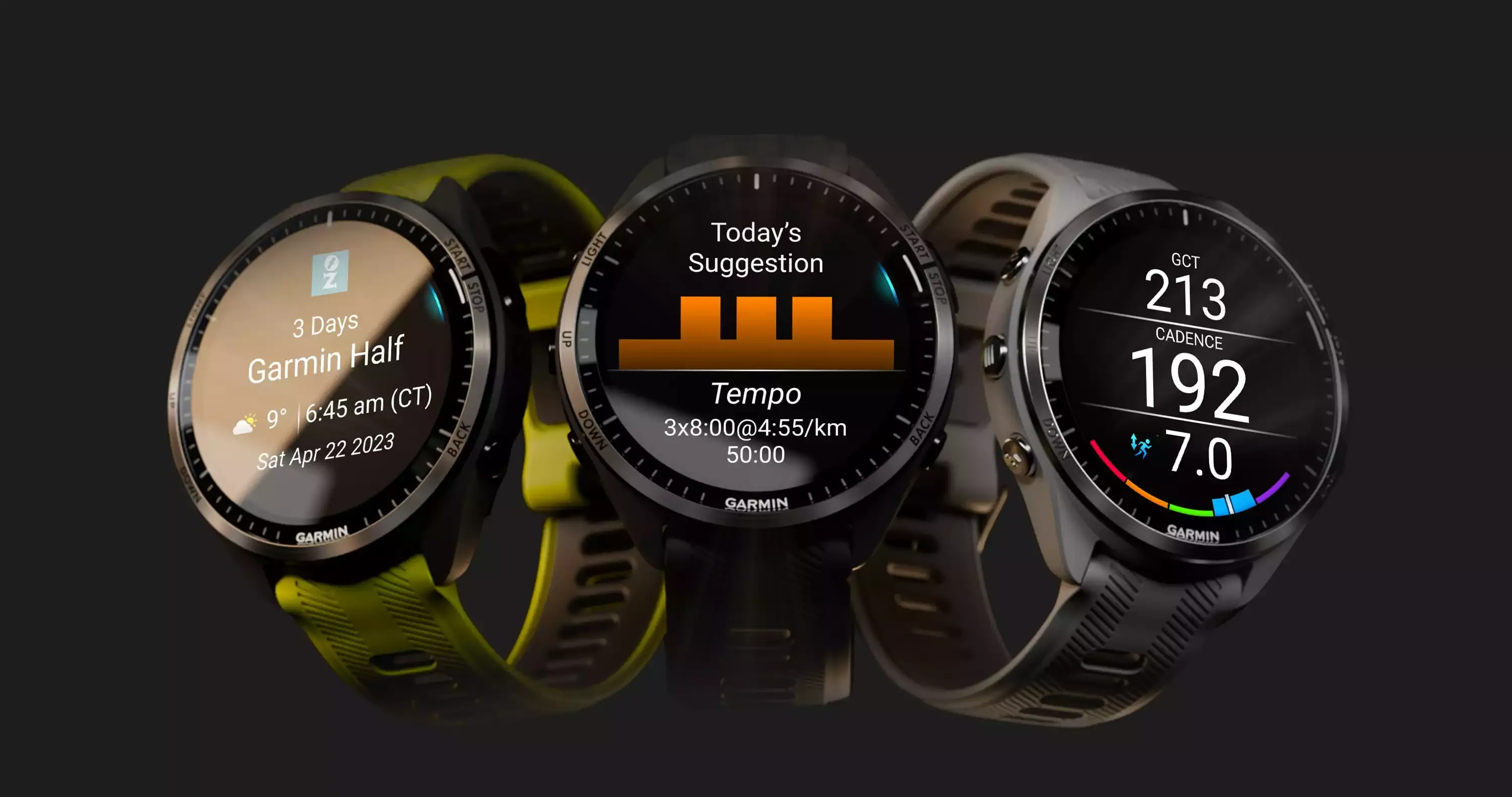 Garmin Forerunner 965 Carbon Gray DLC Titanium Bezel, Black Case, Black/Powder Gray Silicone Band