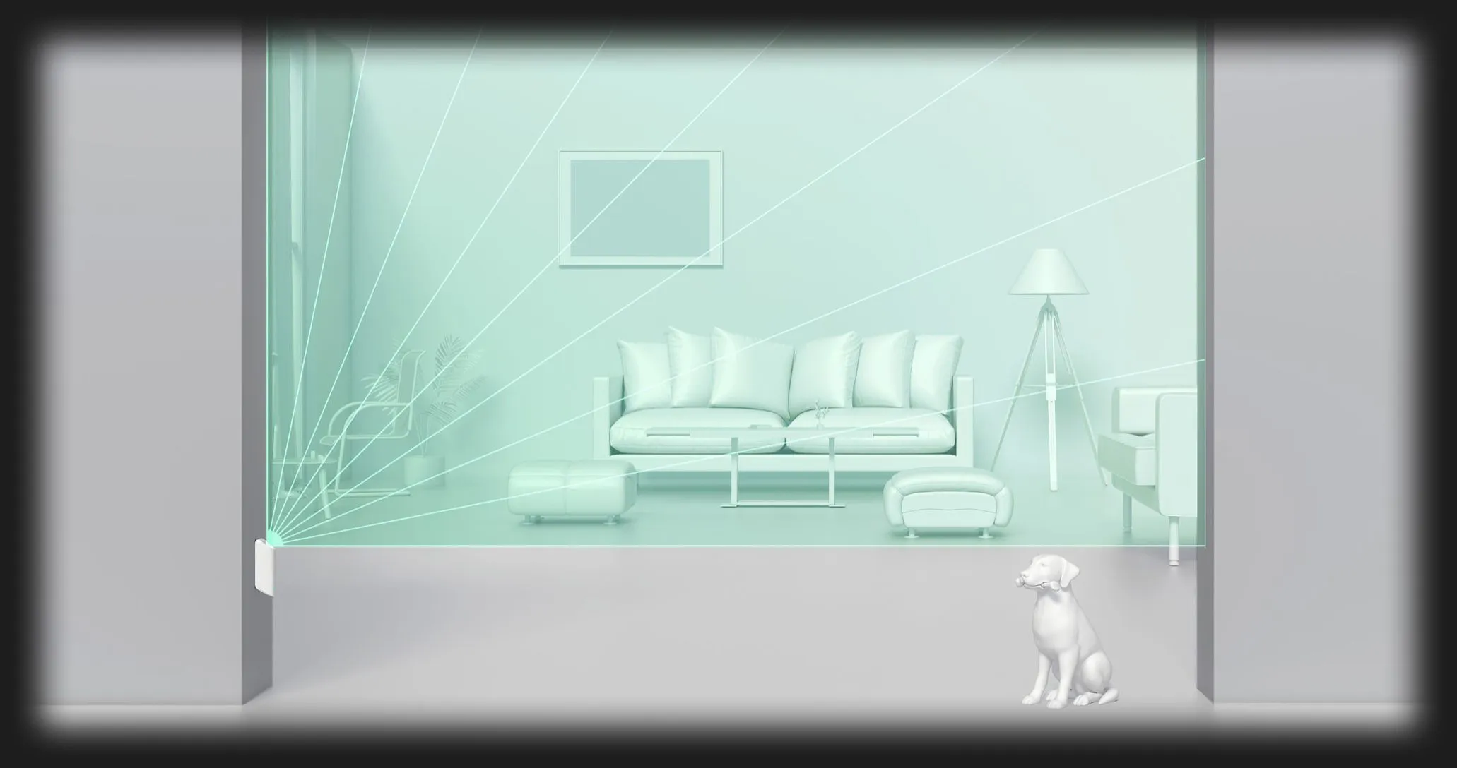 Датчик руху Ajax MotionProtect Curtain, Jeweller, бездротовий, (White)