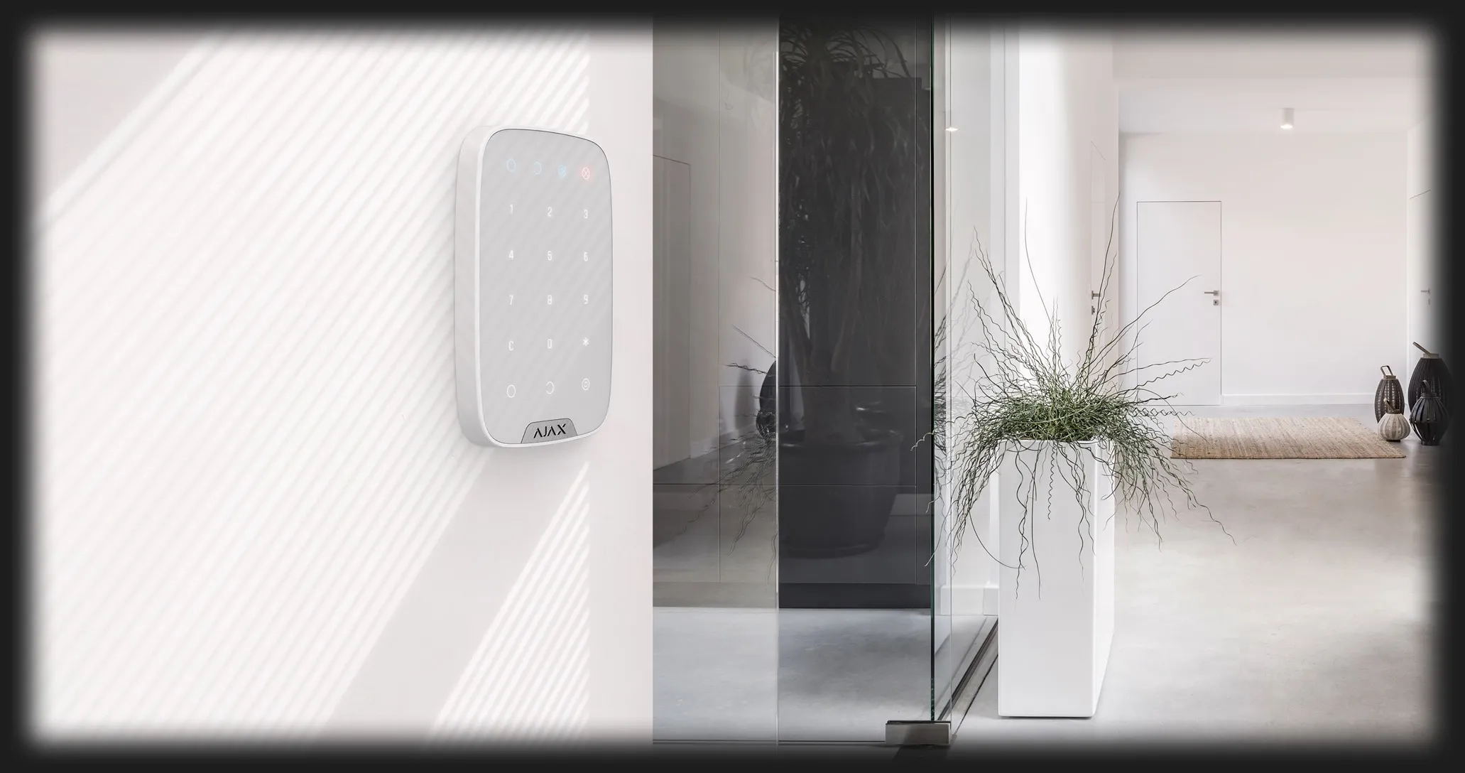 Бездротова сенсорна клавіатура Ajax KeyPad (White)