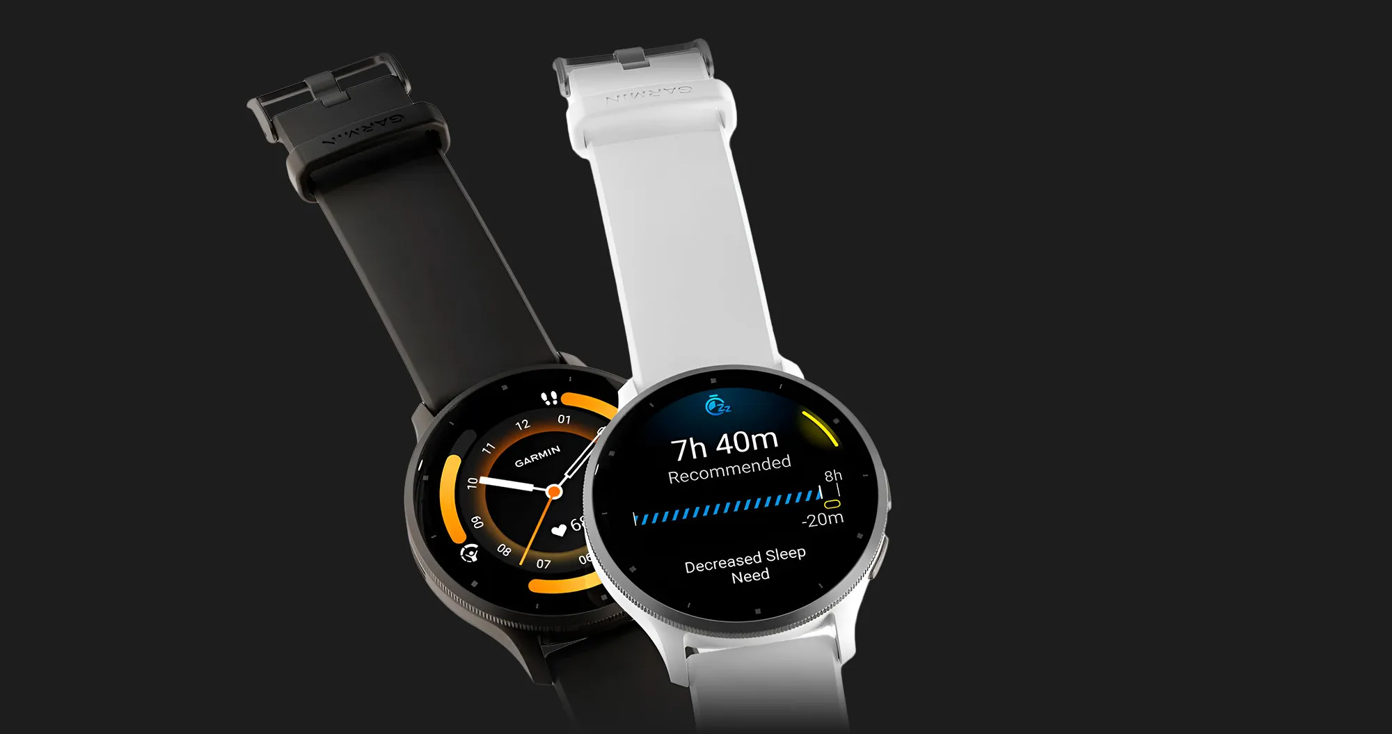 Garmin Venu 3 Silver Stainless Steel Bezel with Whitestone Case and Silicone Band